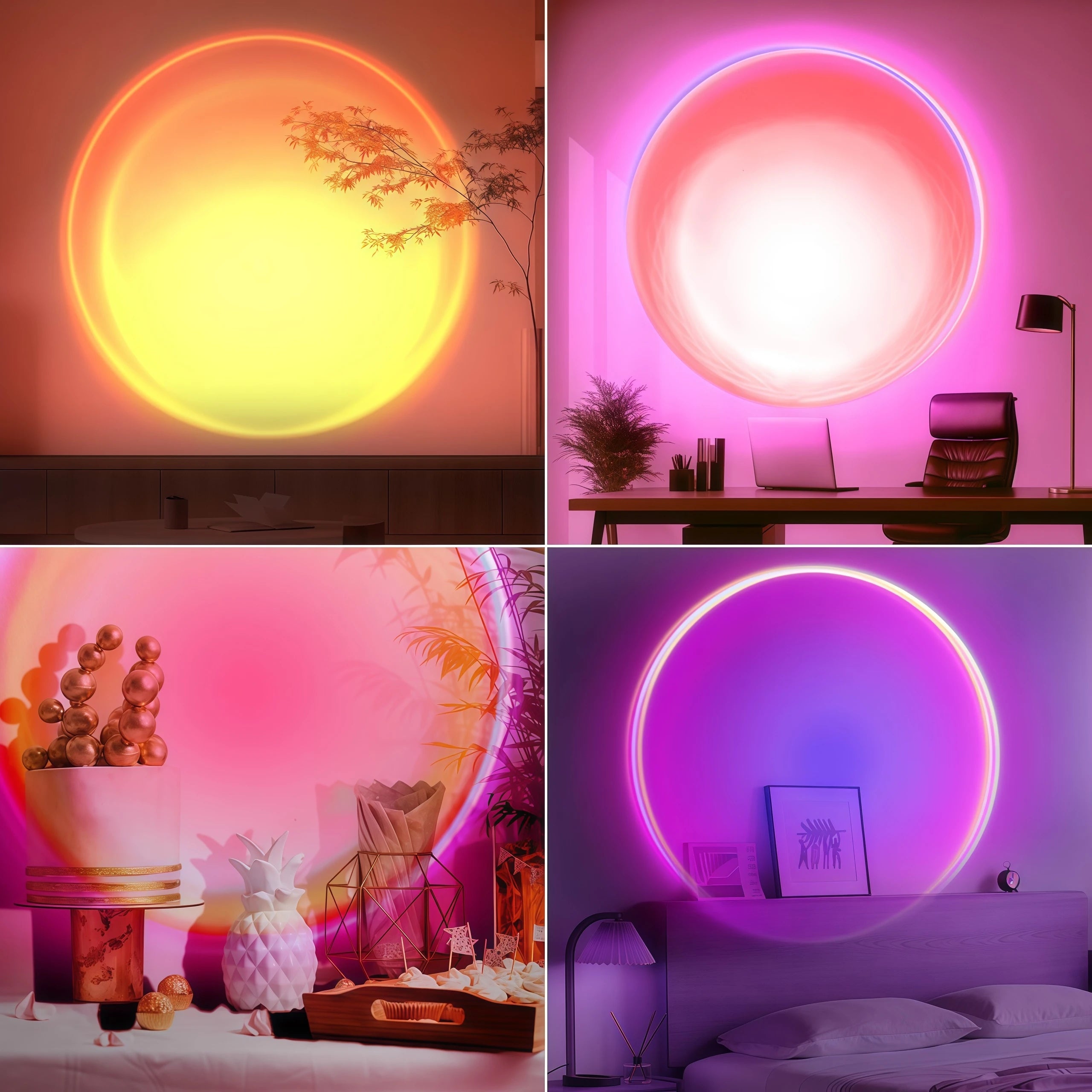 Sunset Projection Lamp | 16-Colour LED Mood Light for Bedroom & Desk