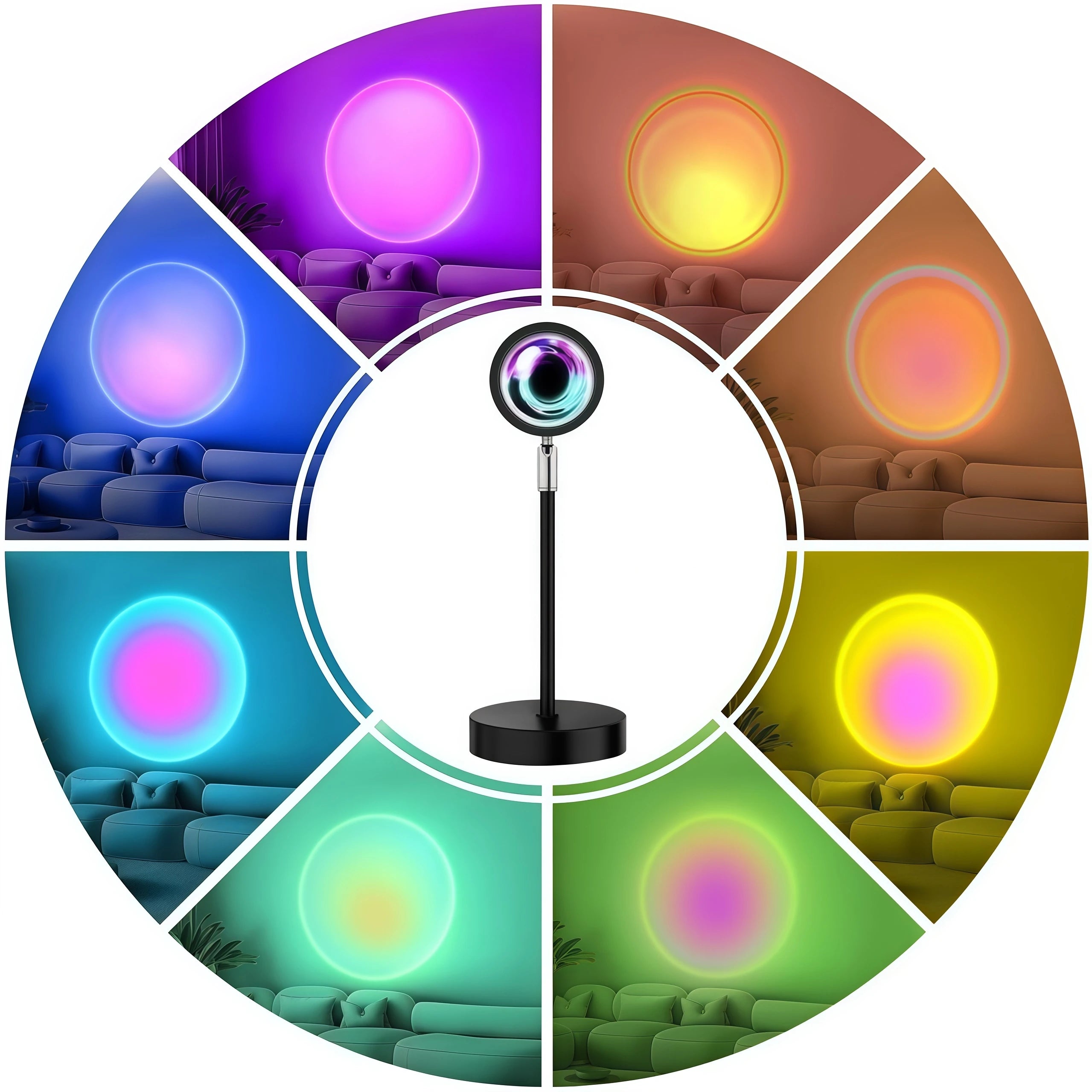 Sunset Projection Lamp | 16-Colour LED Mood Light for Bedroom & Desk