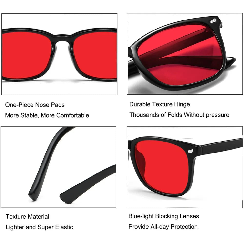 Blue Light Glasses | Red Lens for Gaming & Better Sleep