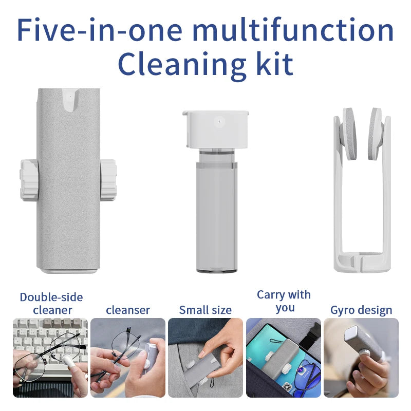 Lens Cleaning Kit — Spray + Microfibre Cloth
